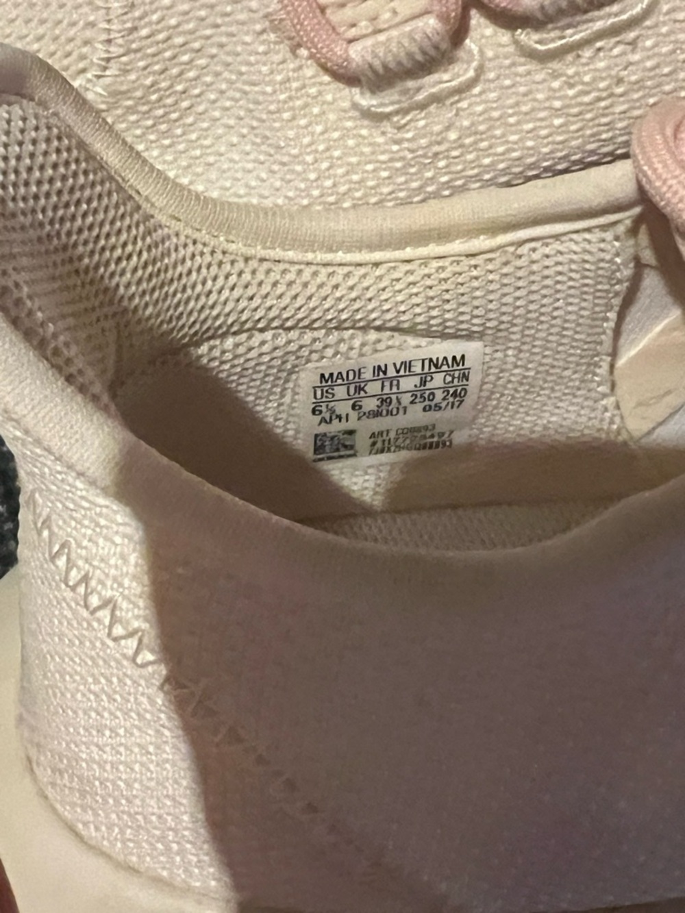 adidas Women’s Pale Pink Knit Slip-On Sneakers - Picture 4 of 4